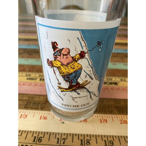 VINTAGE Pepsi Sport Collector 1979 Psyche Out Skiing Gary Patterson Glass - Picture 6 of 9